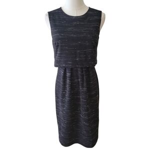 Ann Taylor Black Print Sleeveless Dress Size 2